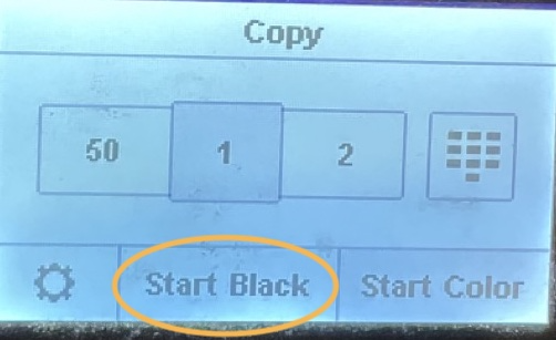 Start Black button