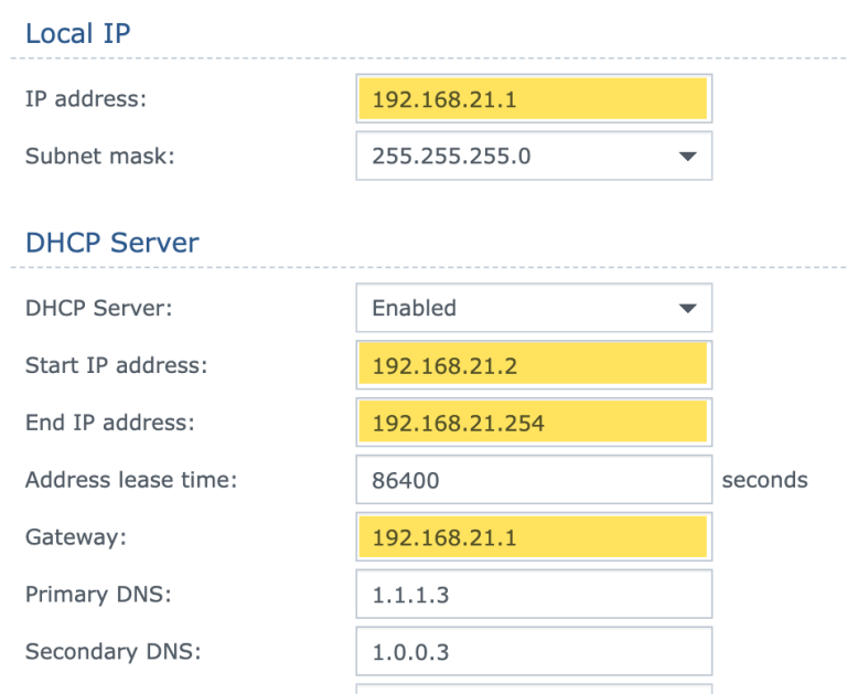 Changing the Local Area Network (LAN) IP Addresses on a Synology Router ...